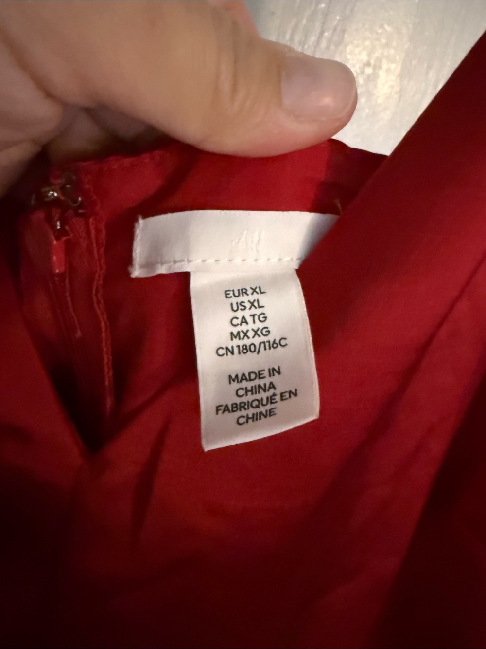 H&M Red V-Neck A-Line Midi Dress - Picture 2 of 3